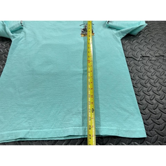 Last Call Co Shirt Adult Medium Green Teal Logo Long Sleeve Cotton Casual Men's - Picture 10 of 13